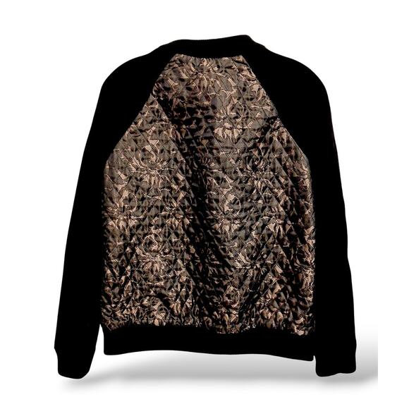 PJK Patterson J Kincaid Calabash Bomber Quilted Varsity Jacket Sz M Black $298 - Picture 7 of 16